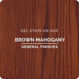 brown mahogany on oak