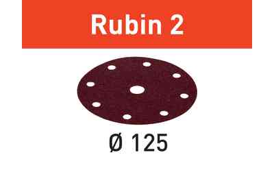 Abrasive sheet Rubin 2 STF D125-8 P40 RU2-10