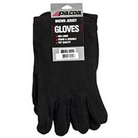 PACOA RED-LINED BROWN JERSEY GLOVES