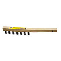 G-FORCE  LONG WOOD HANDLE STEEL WIRE BRUSH