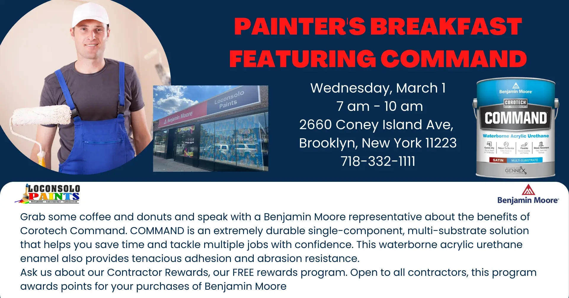 loconsolo paints painter's breakfast Coney Island ave Brooklyn