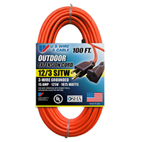 12/3 SJTW ORANGE HEAVY DUTY EXTENSION CORD