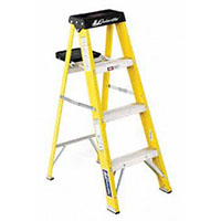 LOUISVILLE TYPE I FIBERGLASS STEP LADDER WITH SHELF 250 LB
