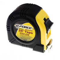 G-FORCE 25′ X 1″ RUBBERGRIP TAPE MEASURE