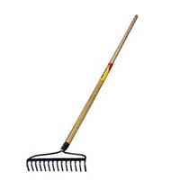 STEEL BOW RAKE 14 TINES WITH 47″ WOOD HANDLE
