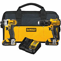 DEWALT 20V MAX LITHIUM-ION COMPACT DRILL/DRIVER IMPACT DRIVER KIT