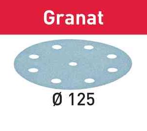 Abrasive sheet Granat STF D125-8 P60 GR-10