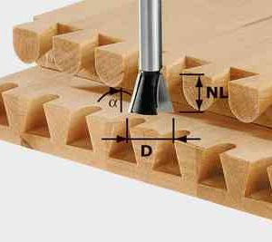 Dovetail Bit HW S8 D13,8-13,5-15°