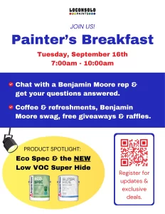 Morris Park Painter's Breakfast IN-STORE SIGN