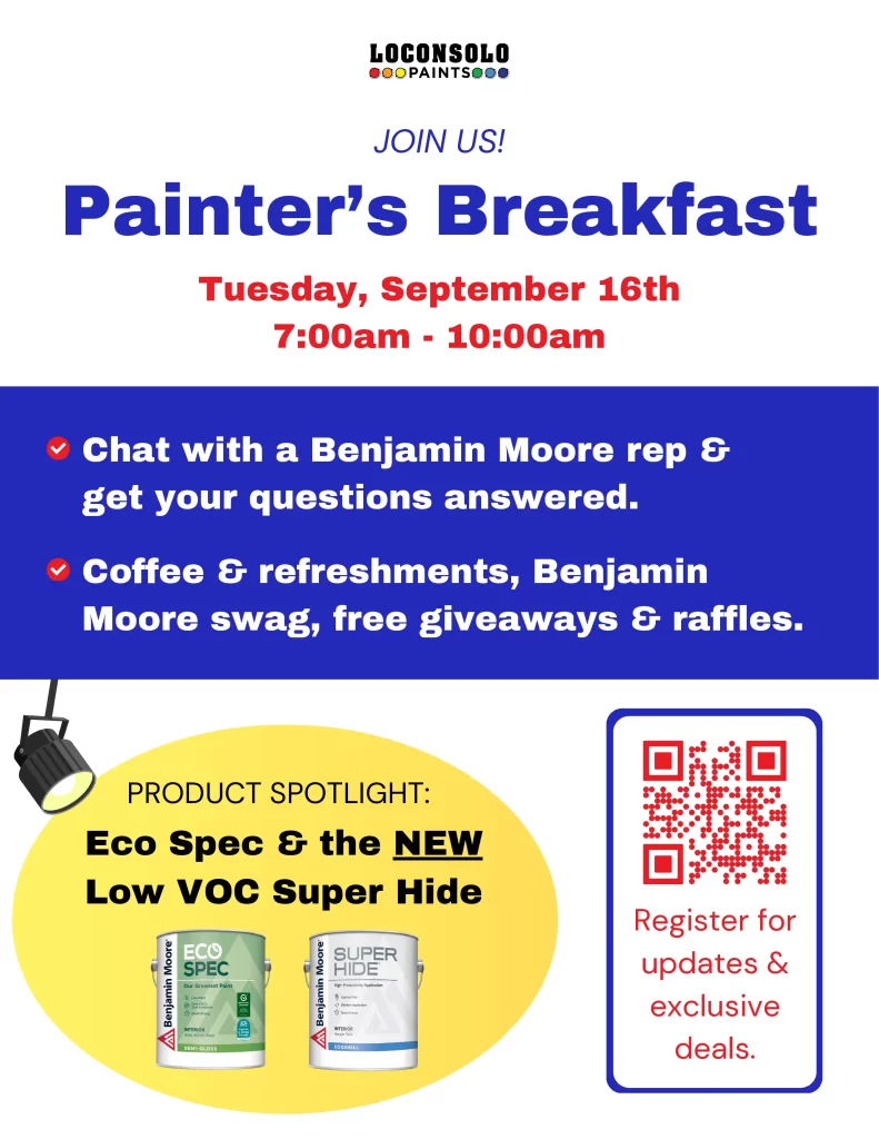 Morris Park Painter's Breakfast IN-STORE SIGN