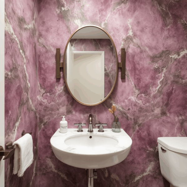 renaissance marbleized 7 plaster bathroom