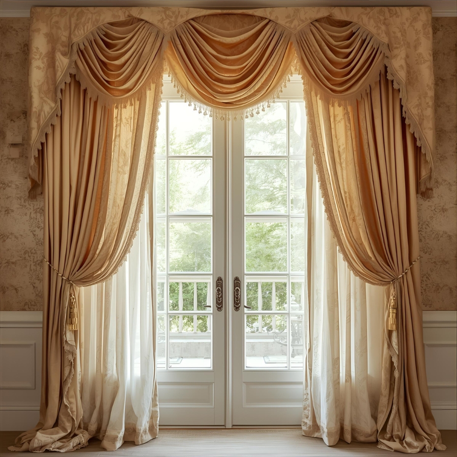 elegant beautiful curtains drapery