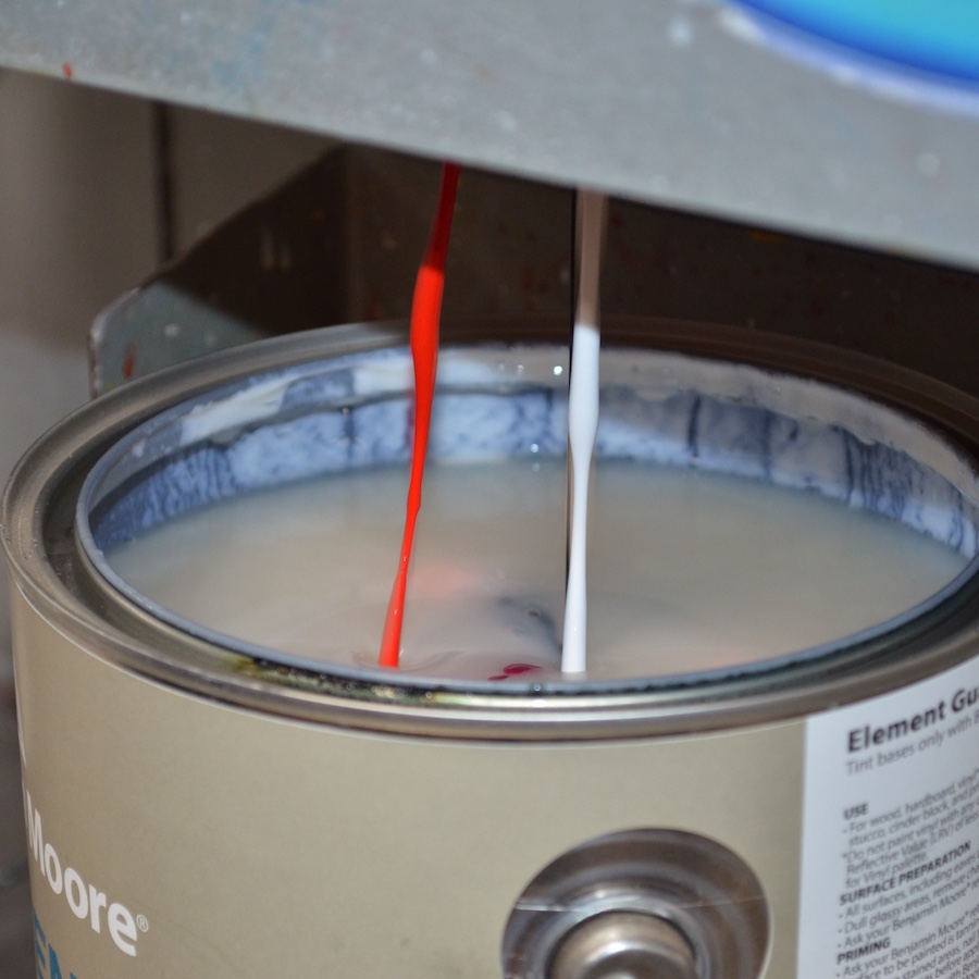 benjamin moore paint gallon mixing