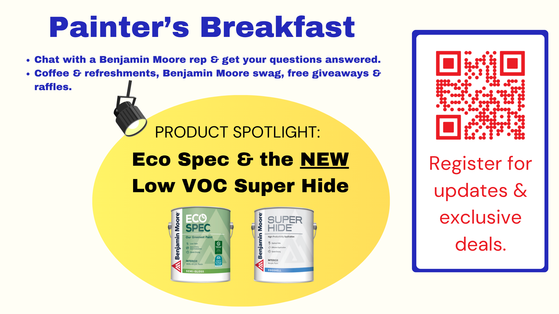 painters breakfast signage