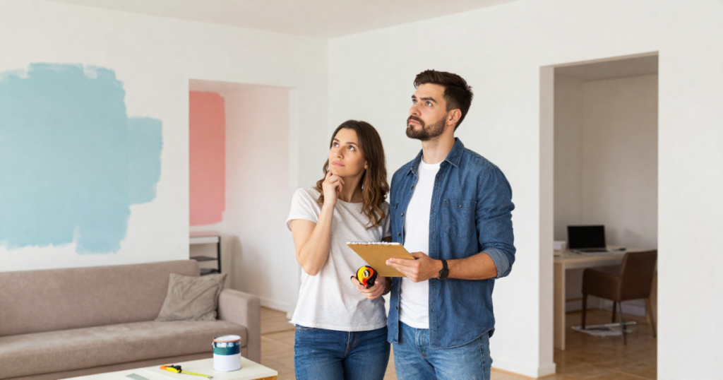 couple in home thinking about paint