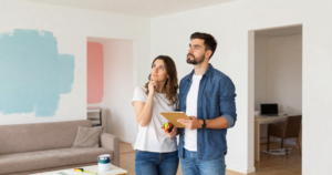 couple in home thinking about paint
