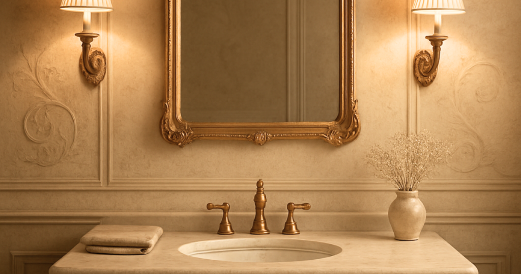 decorative plaster bathroom wall