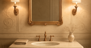 decorative plaster bathroom wall