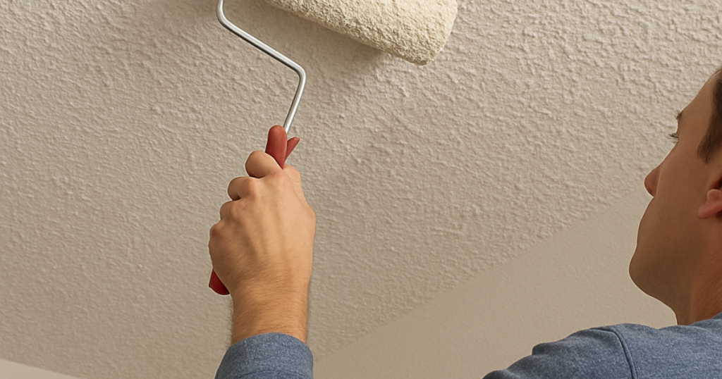painting popcorn ceiling