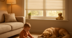 baby and dog cordless blinds