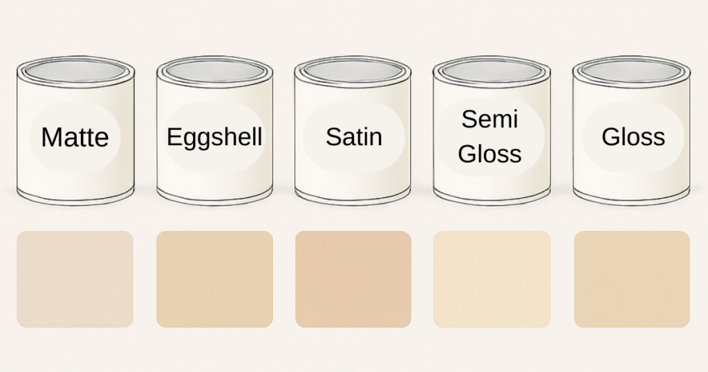 different paint sheens