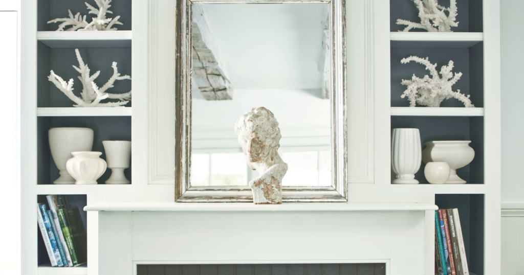 white dove paint fireplace