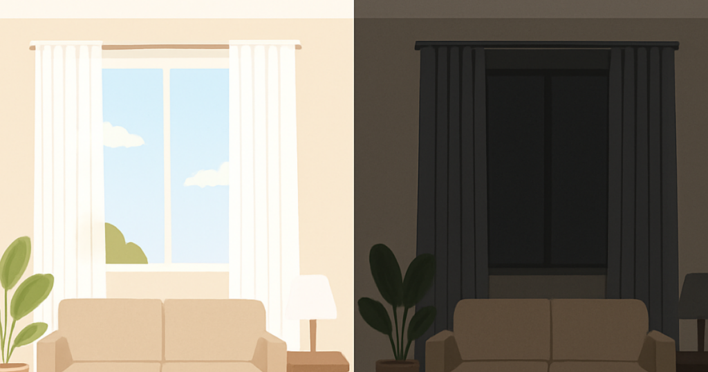 light filtering vs darkening