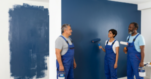 painters discussing paint quality