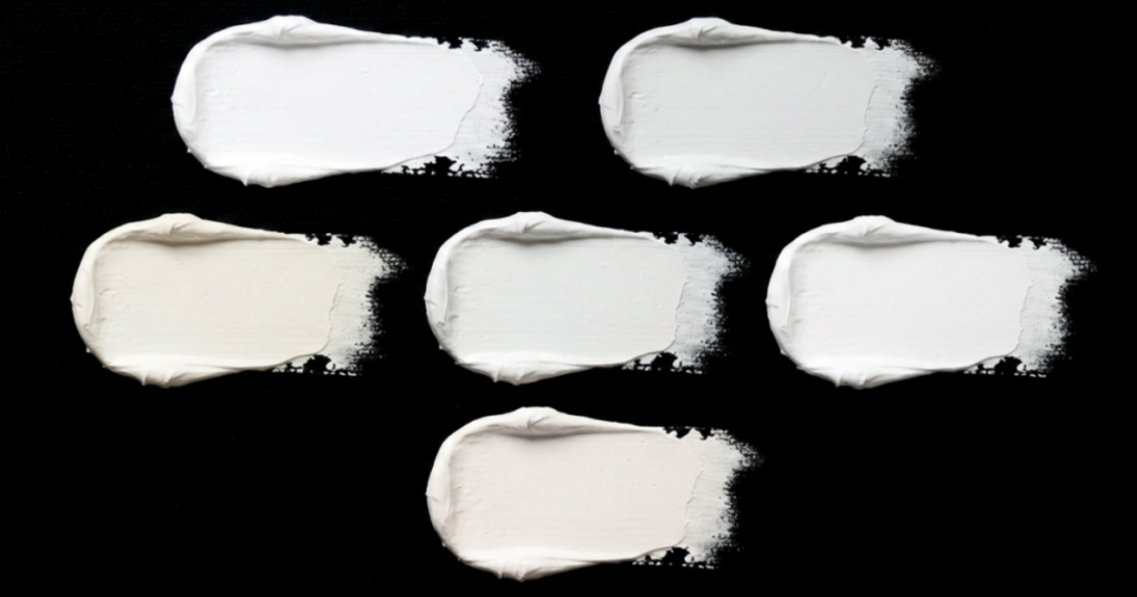 home exterior white paint splotches