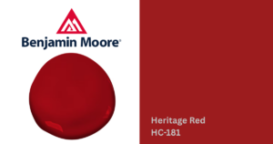 heritage red hc-181 color blotch and square