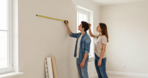 measuring wall for wallpaper