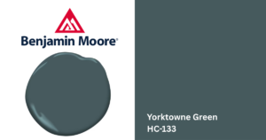 yorktowne green hc-133 paint blotch and square