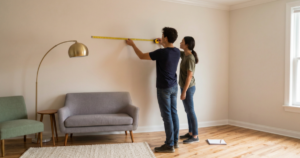 measuring walls in room for wallpaper