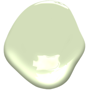 benjamin moore Soothing Green paint color dollop
