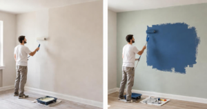 split scene priming and paint a wall scenes